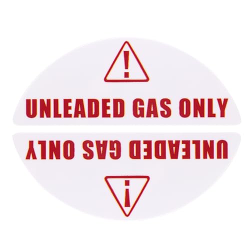 1 Pair of Unleaded Gas Only Stickers for Car Van Truck Vehicle Boat Oil Tank Fuel Filler Cap Lid Cover Weatherproof Adhesive Decals - color: Unleaded Gas Only (1 Pair)