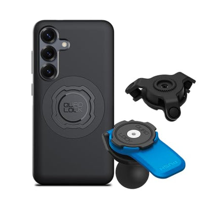 Quad Lock 1" Ball Adaptor for Motorcycle Phone Mount with Vibration Dampener and MAG Phone Case for Galaxy S25 - size: Galaxy S25
