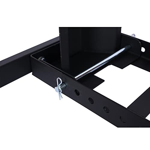 Motorcycle Wheel Chock, 1800lbs Heavy-Duty Steel Stand for 15"-22" Wheels, Black Trailer Motorcycle Stand with Adjustable Holes, High-Grade Steel Trailer Stand - size: 1800lbs for 15"-22" Wheels(Black）
