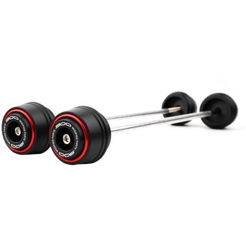 Compatible with Z900 Z900SE Z900RS 2019-2025 2026 Motorcycle Accessories Front Rear Wheel Fork Axle Sliders Crash Protectors (Red) - color: Red