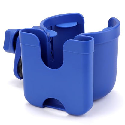 Accmor Stroller Cup Holder with Phone Holder, Bike Cup Holder, Universal Cup Holder for Uppababy Nuna Doona Strollers, 2-in-1 Cup Holder for Walker, Wheelchair, Scooter - color: Deep Blue