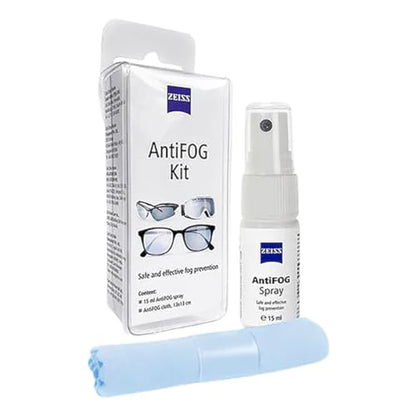 ZEISS Fog Defender System Anti-Fog Spray for Glasses – 1 Spray Bottle and 1 Microfiber Cloth