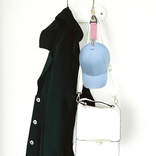 4Pcs Elastic Hat Clip for Travel, Hat Holder Hands Free Bag Accessory for Traveling Bags, Backpacks, Purses, Totes Black - color: Blue, Pink, Grey, White