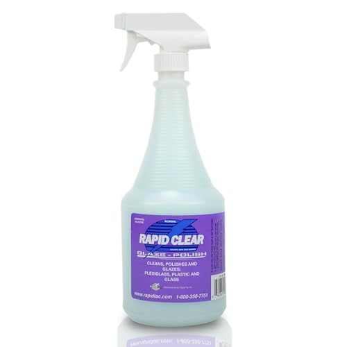 Rapid Clear Polish 32 oz | Final Cleaning and Polish for Vinyl Films, Wraps, Plexiglass, Glass, and Polycarbonates | Helps Prevent Water Spotting for Graphics Installation - size: 1 Count (Pack of 1)