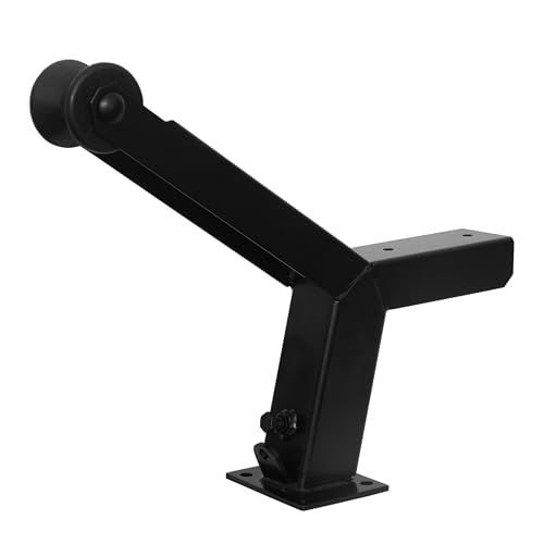 Extreme Max 3006.8788 Adjustable Height Notched Winch Stand with Roller - Black Powder Coat Finish, Hardware Fits 3" W x 5" H Trailer Frames - color: Black, size: Fits 3"W x 5"H Trailer Frames