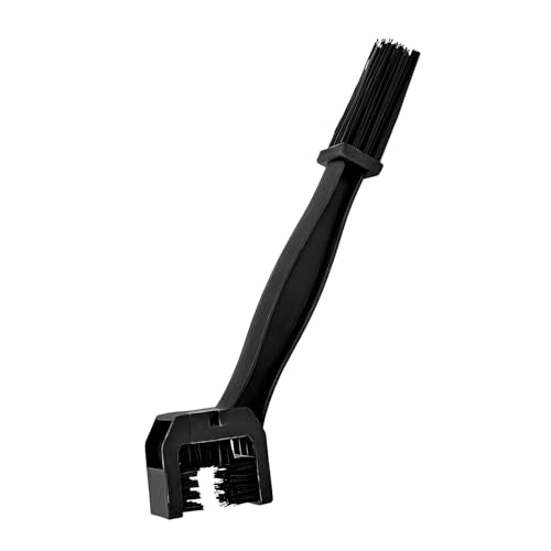 Sun Walker Motorcycle Chain Brush, Double-Ended Motorbike Cleaning Tool with Three-Sided Bristles, Plastic Chain Scrubber Dirt Removal Tool for Motorcycle Bicycle Mountain Bike (Black) - color: Black
