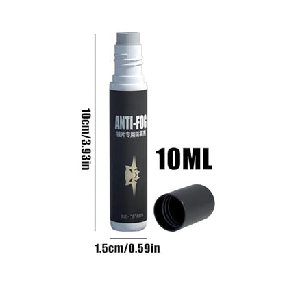 Lens Anti Fog Spray, 10ml Defogger Cleaner, Glass Goggle Anti Fog Solution for Ski Motorcycle Helmet Visor Windshield and Mirror Protection, Enhances Visibility Easy Application Sports Safety