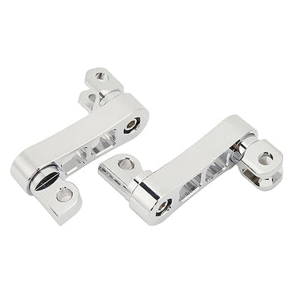 Motorcycle Foot Peg Highway Bracket 360° Adjustable Rugged Foot Peg Extension Bracket Aluminum Foot Peg Clamp Extensions Bracket for Touring (Electroplated) - color: Electroplated