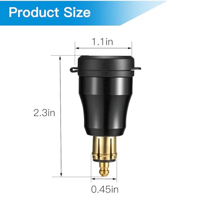 Motorcycle Power Adapter DIN Hella Plug to QC 3.0 USB & Type C Charger Compatible with BMW Triumph Tiger Ducati Motorcycle