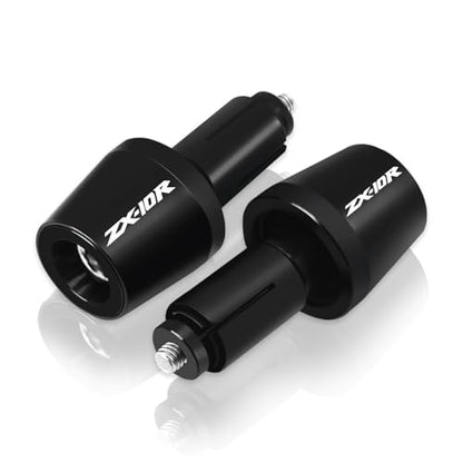 MFGZD ZX10R Motorcycle Bar End Plugs, CNC Aluminum Alloy Black Handlebar End Plugs Compatible With Kawasaki ZX-10R ZX10R Anti-collision And Anti-fall Plug Decoration Handlebar Plug - size: For ZX10R Black