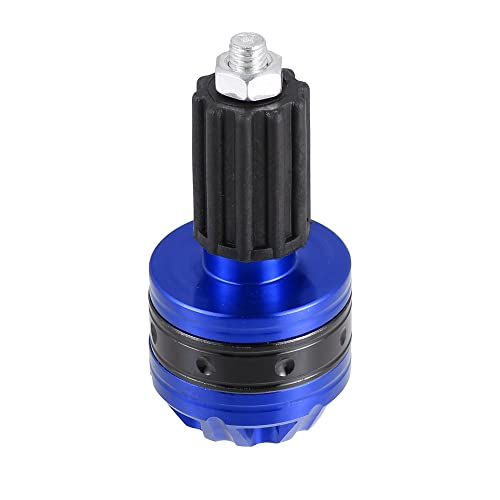 X AUTOHAUX 1 Pair Universal 18mm Handlebar End Caps Plug Bar End Aluminum Alloy for Motorcycle Blue - color: Blue