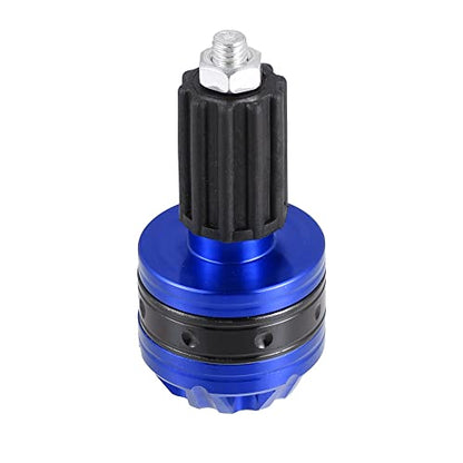 X AUTOHAUX 1 Pair Universal 18mm Handlebar End Caps Plug Bar End Aluminum Alloy for Motorcycle Blue - color: Blue
