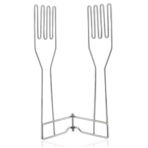 Glove Drying Rack, 14.7 Inch Stainless Steel Vertical Glove Holder, Collapsible & Space-Saving Drain Rack, Kitchen Supplies for Home, Dining Room