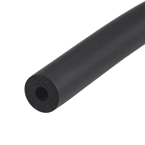 uxcell Foam Tubing for Handle Grip Support, Pipe Insulation Outside Pipe Lagging, 3mm(1/8") ID 12mm(1/2") OD 1m Black - color: Black, size: 3mm x 12mm