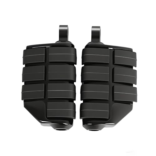 Male Mount Dually Highway Motorcycle Foot Rests Motorcycle Foot Pegs Black Fits For Harley XL Sportster V Rod Hugger Custom 883 Softail Dyna Glide Fat Bob Street CVO - color: Black#2