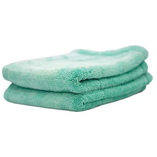 THOR Baby Goat: Microfiber Drying Towels for Cars 18x20in, 1200 GSM Korean Made – Ultra-Thick, Twist Loop Weave, Scratch-Free & Super Absorbent Car Cleaning Cloth for Trucks, SUVs – 2 Pack, Green - color: Green