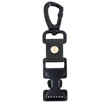 Leather Glove Clips with Metal Hooks - Work Glove Holders for Duty Belts, Electricians And Filming Work Construction - color: Black