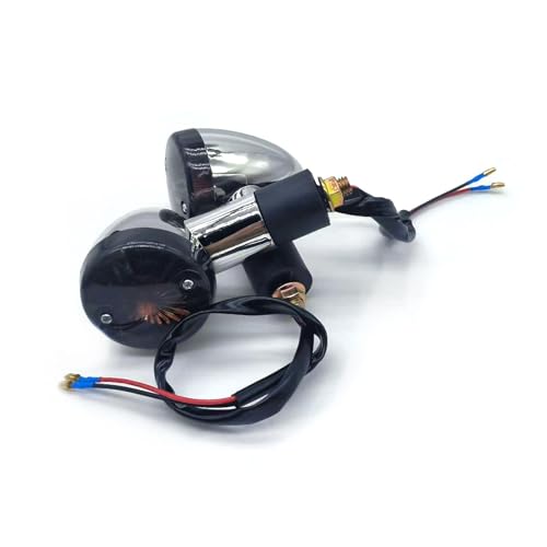 2pcs Universal Motorcycle Turn Signals Front Rear Turn Signal Blinker Light Compatible with Yamaha Motorcycle Bike Cruiser Bobber Chopper Shadow Honda Harley Kawasaki Suzuki (Smoke) - color: Smoke