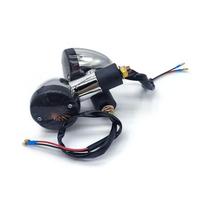 2pcs Universal Motorcycle Turn Signals Front Rear Turn Signal Blinker Light Compatible with Yamaha Motorcycle Bike Cruiser Bobber Chopper Shadow Honda Harley Kawasaki Suzuki (Smoke) - color: Smoke