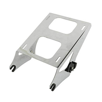 TCMT Black Latches King Motorcycle Trunk Wrap Around Backrest Mounting Rack Kit Fit For Harley 2014-2025 Touring CVO Road King Road Glide Street Glide Electra Glide Pack - color: Style B Chrome 2 Up Rack#1