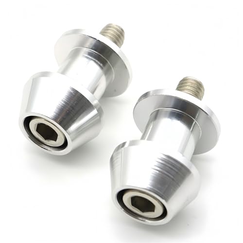 8mm Motorcycle Swing Arm Spools Aluminium Alloy Motorcycle CNC Sliders Stand Swingarm Bobbins(Silver,2Pcs) - color: Silver, size: 8mm