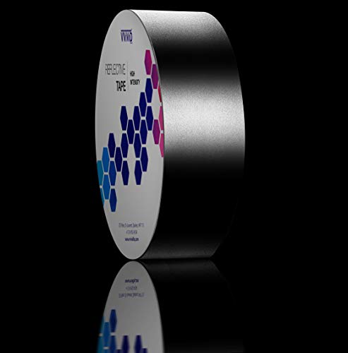 VViVID Black Reflective Air-Release Adhesive Vinyl Tape Roll (2" x 15ft) - size: 2" x 15ft