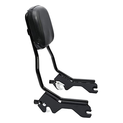 XFMT Motorcycle Detachable Standard Height Sissy Bar Upright Passenger Backrest Pad W/Docking Kits For Harley Softail Low Rider Sport Glide FXLR FXLRS and FLSB '18-Later, Gloss Black - color: Gloss Black W/ Docking Kit