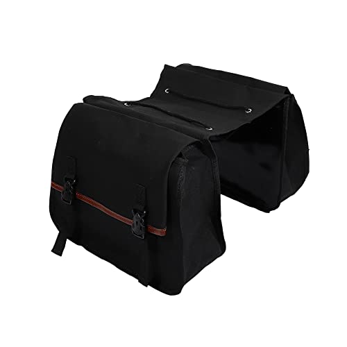X AUTOHAUX 1Pair Motorcycle Saddlebag Side Tool Bags Cycling Motorcycle Luggage Bag Quick Release Buckle Waterproof Canvas Black 35.83''x15.35'' Travel Bag