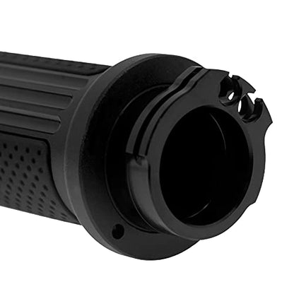 Motorcycle 1" Hand Grips Handlebar Grips Cable Throttle Fit for Harley Touring Street Glide Road King Road Glide Electra Glide Dyna Softail - color: #3 Black
