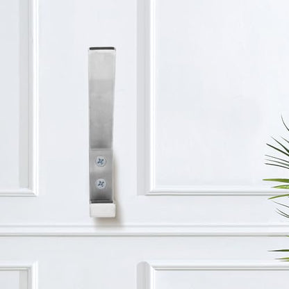 Sosoport Motorcycle Helmet Rack Wall Mount with Stainless Steel Double Hooks, Space-Saving Helmet Hanger for Motorbike Jackets, Easy Installation with Mounting Hardware, Silver Hat Holder