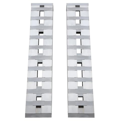 Loading Ramps 6000 Lbs, 2Pcs Folding Powerspots Loading Ramps for Pickup Trucks Bed,Truck Car Auto Trailers Ramps with Load Straps for Motorcycles, ATV/UTV, Lawn Mmowers, Tractors, 60" L x 12" W