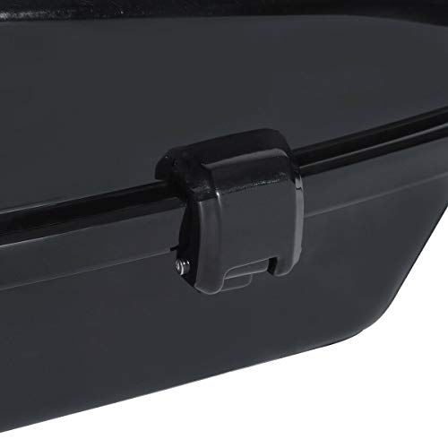 10.7" Chopped Luggage Trunk & Black Latch Backrest Fit For Harley 2014-2025 Touring Street Road Glide - color: Gloss Black Trunk + Small Backrest