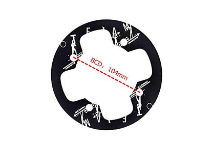 UPANBIKE Mountain Bike Chainring Guard BCD 104mm Aluminum Alloy Chainring Protector Cover for 32~34T 36~38T 40~42T Bicycle Chainring Sprockets