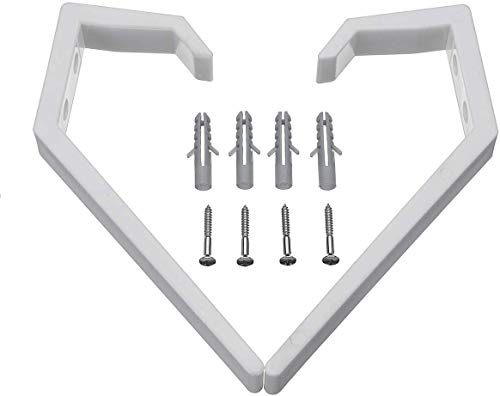 4PCS Helmet Holders Plastic Hanging Hooks Wall Mounted Hangers Hat Glove Bag Shoe Clothes Rack (White-4PC) - color: White-4PC