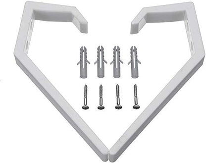 4PCS Helmet Holders Plastic Hanging Hooks Wall Mounted Hangers Hat Glove Bag Shoe Clothes Rack (White-4PC) - color: White-4PC
