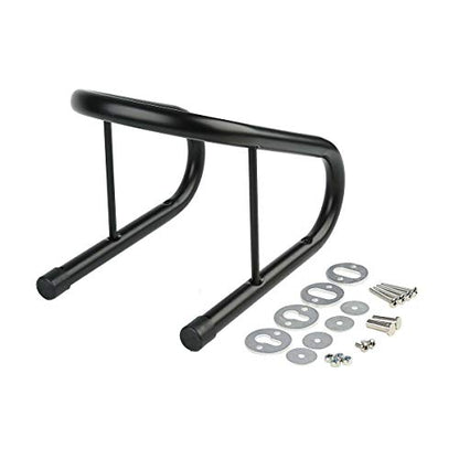 Green-L Motorcycle Black 6.5" Wheel Chock Kit Scooter Bike Stand Trailer Truck Mount Kit Steel - color: 1 pcs