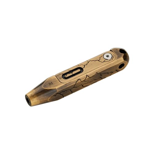 OKNIFE Otacle D1 Cracked Brass Small EDC Multi Bit Pocket Screwdriver, 8 in 1 Mini Precision Screwdriver Set, S2 Steel Magnetic Bits for Work or Daily Use - color: Cracked Brass