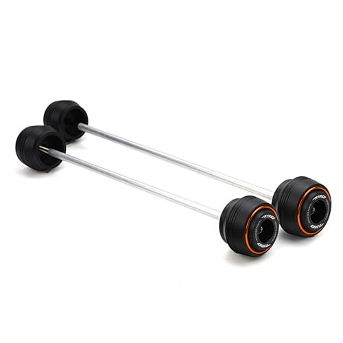 Compatible with 790 DUKE 2018-2023 2024 2025 Motorcycle Accessories Front Rear Wheel Axle Fork Crash Slider Protector (Orange, Front and Rear) - color: Orange, size: Front and Rear
