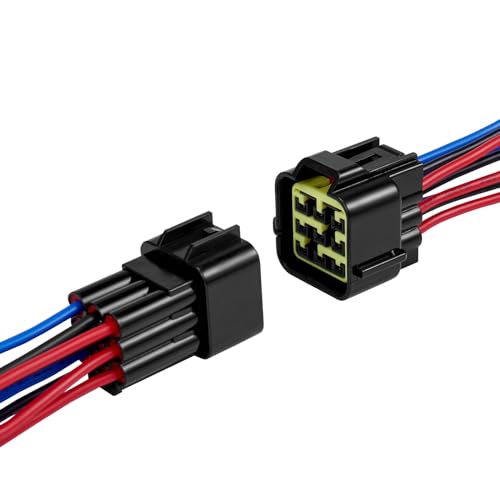 9 Pin Waterproof Connector,Waterproof Electrical Car Auto Wire Connector,16AWG Male Female Quick Disconnect Wire Connectors for Car Truck Motorcycle Marine Boat(1pairs) - size: 9pin way