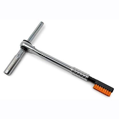 Prestacycle Chain Cleaning & Lubricating Brush Specialty Bit, Converts Prestacycle Bits Tools into Compact Micro Brush for Bike Chains, Cogs & Tight Spaces, Portable Bike Maintenance Accessory