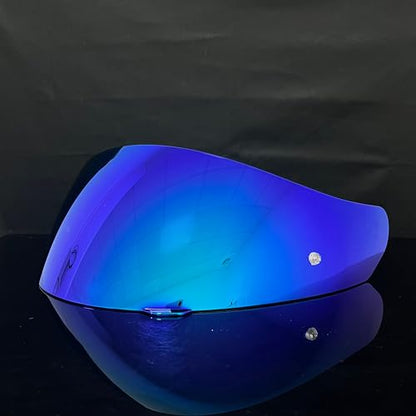 HJ-17 Helmet Visor Replacement,UV Protective Helmet Face Shield Compatible with CL-MAX II,IS-MAX BT,SY-MAX III,IS-MAX II,CL-MAX 3,C90,C91,C91N(Revo Deep Blue-Day Use) - color: Revo Deep Blue-day Use Only