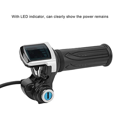 Electric Bike Throttle Grip Lock Key Set LED Indicator for Motorcycle Scooter 48V powersports throttles of grip adopts ABS material which