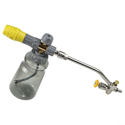 Dual Purpose Foam Spray Bottle 1000ml with Nozzle Connecting Rod for Car Wash Motorcycle Roof Driveway Cleaning(1set)