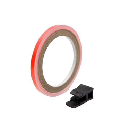 Keiti Reflective Wheel Stripes with Applicator Tool 7mm x 6M (Fluorescent Orange) - color: Fluorescent Orange