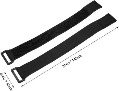 4 Pcs Black Elastic Ankle Straps Cycling Pant Leg Straps Adjustable Safety Band Boot Blousers for Climbing Fishing Outdoor Sport