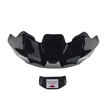 Motorcycle RX7X RX-7X Racing Air Spoiler Wing Diffuser Extension Optinal Parts for ARAI RX7X RX-7X RX7V RX7 RR5 (Black) - color: Black