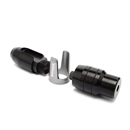 For SUZUKI V-Strom 250 650 1000 DL250 DL650 DL1000/V-Strom1000/XT Motorcycle CNC Aluminum Frame Crash Pad Exhaust Sliders Crash Protector slider - color: Titanium