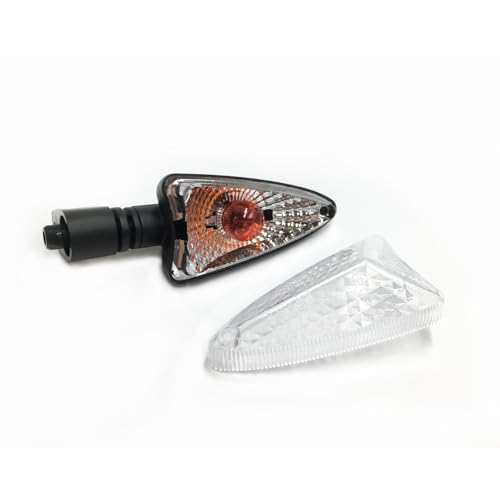 2Pcs Motorcycle Turn Signal Light Front Or Rear Indicator Compatible With Triumph Tiger 800/XC Tiger 1050 Daytona 675/R 2009-2018 (Long handle and Clear) - color: Long handle and Clear
