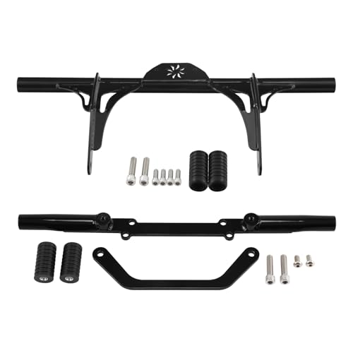 TCT-MOTORPARTS Front & Rear Highway Crash Bars Protector Fit For Harley 2006-2017 Dyna Low Rider Fat Bob FXDF Switchback Mid Control 2014 Street Bob Police FXDBP - color: Front Rear Crash Bar (06-17)