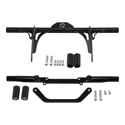 TCT-MOTORPARTS Front & Rear Highway Crash Bars Protector Fit For Harley 2006-2017 Dyna Low Rider Fat Bob FXDF Switchback Mid Control 2014 Street Bob Police FXDBP - color: Front Rear Crash Bar (06-17)